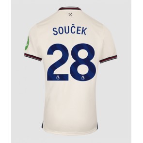Lacne Muži Futbalové dres West Ham United Tomas Soucek #28 2025-26 Krátky Rukáv - Preč